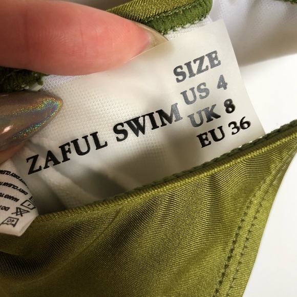 Olive one piece swimsuit - Picture 3 of 3